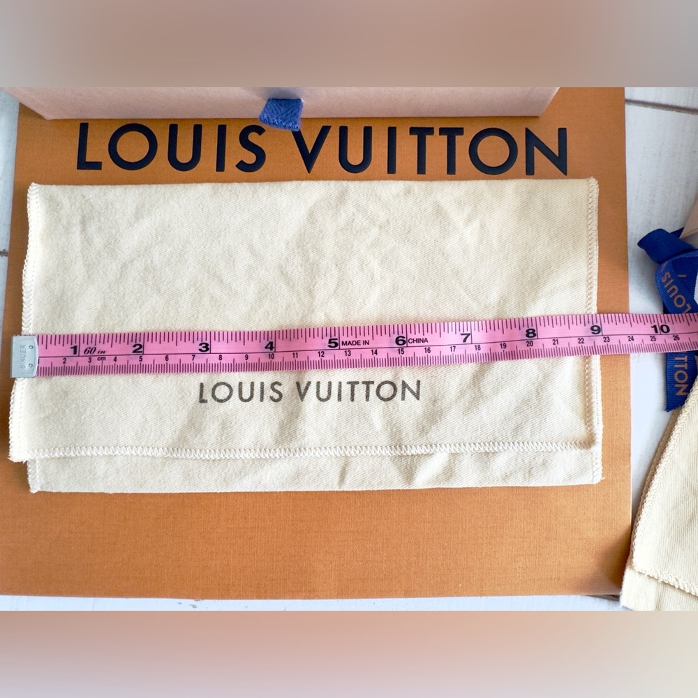 Louis Vuitton Long Wallet Box, Dust Bag, Tag & Ribbon + Paper Shopping Bag - Picture 8 of 11